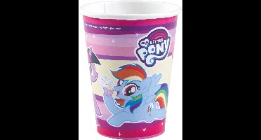 My Little Pony drinkbekers - 8x stuks - 250 ml - unicorn - wegwerp bekertjes - kinderfeestje