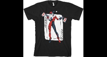 DC Comics Batman Heren Tshirt -3XL- Harley Quinn Card Games Zwart