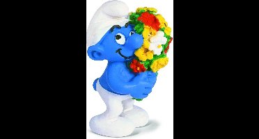 Smurf Met Bloementuil - Schleich speelfiguurtje - 6 cm