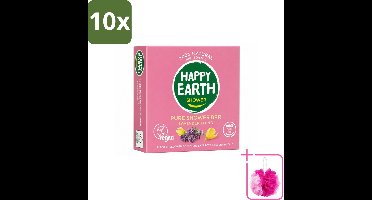 10 x Happy Earth – Shower Bar – 100% Natuurlijk Lavender Ylang – 90 g - Bulkverpakking - Douchegel - Douchemop - Natuurlijke douchegel