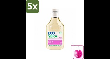 5 x Ecover - Vloeibaar wasmiddel Essential - Wol & Fijnwas - 1 liter - 22 wasbeurten - Bulkverpakking - Wasmiddel voor wol - Douchemop - Wasmiddel voor zijde