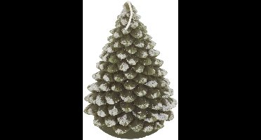 Kaars in de vorm van een kerstboom, hoogte 15 cm, 370 g