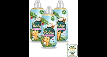 3 x Robijn Collections - Wasverzachter - Kokos - 1,25L - 50 Wasbeurten - Wasstrips - Wasverzachter Kokos - Wasverzachter Voor Kleding - Kokos Geur Wasverzachter - Wasverzachter Voor Wasbeurten - Wasverzachter Met Luxe Geur