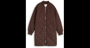 Tom Tailor Denim - Gewatteerde jas met bomberkraag - Maat S - cool dark brown
