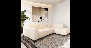 Giga Meubel Hoekbank Maddox Holms Beige – Rechts – 3-Zits – Stof – 285x190x83 cm