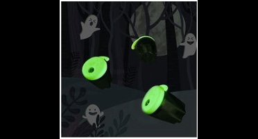 Kores puntenslijper Spooky, dubbel, zwart/wit, fluorescerend
