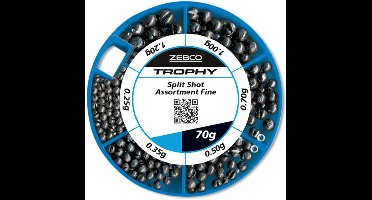 Zebco Trophy Split Shot Assortment Fine 100g - Maat : 70g