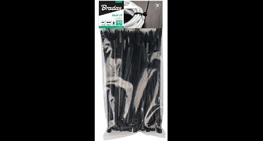 Bradas Serie - Kabelbinder - 3,6x370mm - UV-bestendig - Zwart