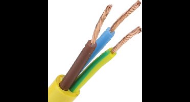 Pur kabel H07BQ-F 3x2.5mm² geel per rol 100 meter