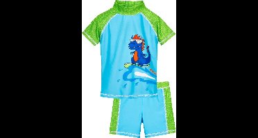 Playshoes - UV-zwemset voor jongens - Dino - Lichtblauw/Groen - maat 122-128cm
