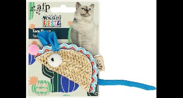 All For Paws Whisker Fiesta Taco Mouse - Kattenspeelgoed - 9X5X9.5 cm Multi-Color