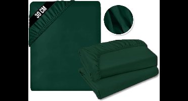 DailySupplies® Matrasovertrek 180x200 - Hoeslaken - Matrashoes - Super Zacht - Smaragd