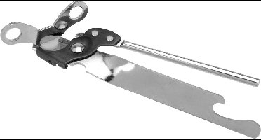 Excellent houseware blikopener chroom 20 x 6.5 cm