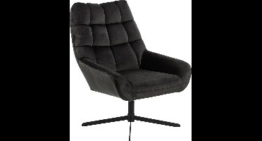 Fauteuil Devin - stof - grijsbruin