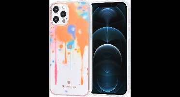 UNIQ Classic Case iPhone 12 - 12 Pro TPU Backcover hoesje - Graffiti Orange
