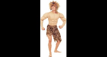 Gespierd jungle man kostuum voor heren  - Verkleedkleding - Large
