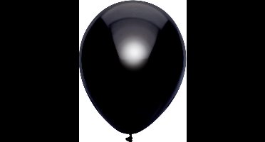 10x Zwarte metallic ballonnen 30 cm