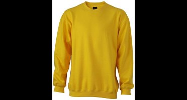 James and Nicholson Unisex Round Heavy Sweatshirt (Zonnegeel)