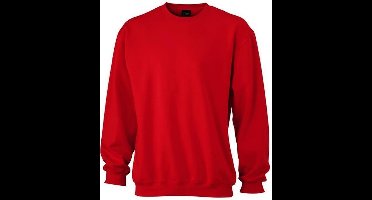James and Nicholson Unisex Round Heavy Sweatshirt (Tomatenrood)