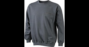 James and Nicholson Heren Ronde Zak Sweatshirt (Grafiet)