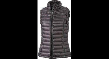 James and Nicholson Vrouwen/dames Quilted Down Vest (Zwart/Zwart)