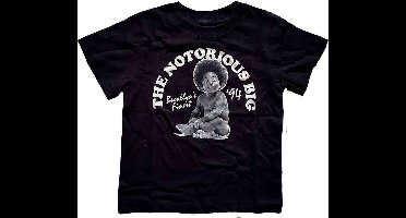 Biggie Smalls - Baby Kinder T-shirt - 12 maanden - Zwart