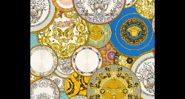 PORSELEINEN BORDEN BEHANG | Design - meerkleurig metallic - A.S. Création Versace 3