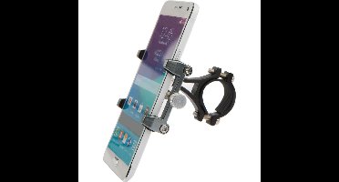 Mirage Telefoonhouder fiets - Aluminium T6 CNC - Gun metal - Voor stuur 22-25 mm - Mobiel 50-100 mm