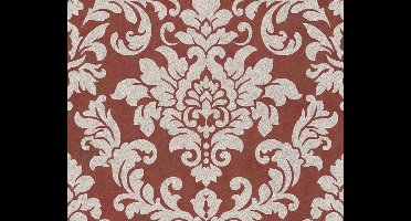 TRADITIONEEL BAROK ORNAMENTEN BEHANG - Metallic Rood Beige - AS Creation Trendwall