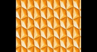 GRAFISCH 3D RETRO BEHANG - Oranje Wit - AS Creation Mac Stopa