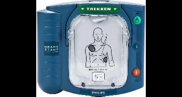 Philips Heartstart HS1 AED + rode tas + ophangbeugel + safeset