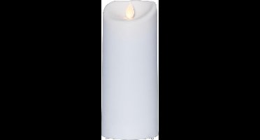 Star Trading kaars M-Twinkle, zuilkaars, wit, LED, timer, geel, buiten, binnen, 17,5 cm