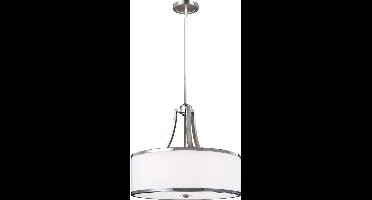 Landelijke Hanglamp - Steady Lighting - Metaal - Landelijk - E27 - L: 46.8cm - Voor Binnen - Woonkamer - Eetkamer - Zilver