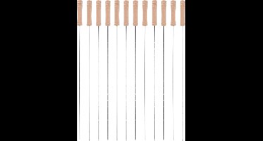 12x stuks Barbecue spiezen/vleespennen van metaal 40 cm - Barbecue benodigdheden - Spiezen/pennen voor vlees