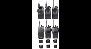 Set van 6 Midland G10 Pro UHF PMR446 Portofoon met tafellader