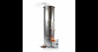 Eurocatch Telescopische Rookoven Rond 101 cm - Verzinkt Metalen Rookton - Rookkast voor Buiten met Thermometer en 10 Rookhaken - Smoker voor Vis, Vlees en BBQ Roken