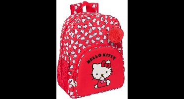 Schoolrugzak Hello Kitty Iconic Wit Rood 33 x 42 x 14 cm