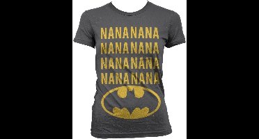 Batman NaNa Girly T-shirt voor dames, donkergrijs