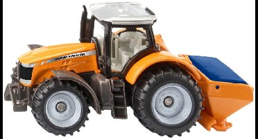 Siku Massey Ferguson tractor speelgoed met zoutstrooier - landbouwvoertuig.