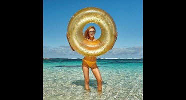 Fashion Glimmend Opblaasbare Zwemband – Zilver