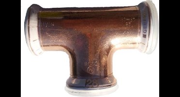Geberit Mapress perskoppeling roodkoper water - T-stuk - 22 x 15 x 22 mm