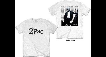 Tupac - Changes Back Repeat Heren T-shirt - met rug print - L - Wit