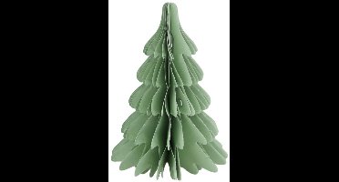 Kerstboom papier 12x12x18cm licht groen