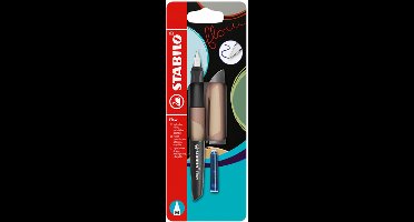 Vulpen stabilo flow blister m lichtbruin | 5 stuks