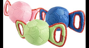 Coockoo Power Pully Trekspeeltje - Hondenbal met 2 Handvatten - Trek- en Werpspeelgoed - Maat L 42x20x20cm - Gemengde Kleuren