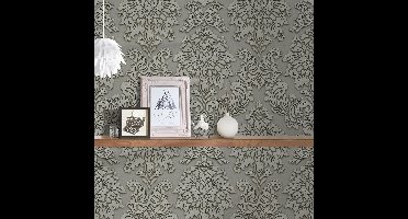 ORNAMENTEN BEHANG | Barok - grijs beige taupe zilver glitter - A.S. Création Metropolitan Stories
