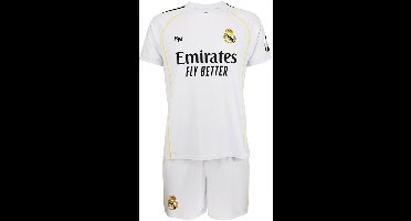 Real Madrid Voetbaltenue Thuis Eigen Naam - 2025-2026 - Voetbal Tenue Kinderen - Shirt en Broekje - Jongens en Meisjes -- Maat 140