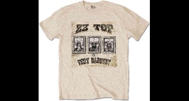 ZZ Top - Very Baddest Heren T-shirt - S - Creme