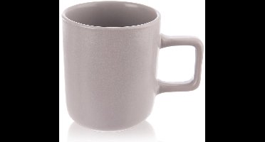 Mok Keramiek Grijs 380 ml - Koffiemok - Theebeker - Koffie - Beker