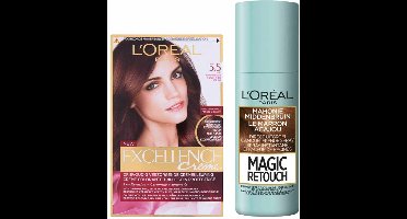 L'Oréal Excellence Mahonie Haarverf Middenbruin en uitgroei set Pakket